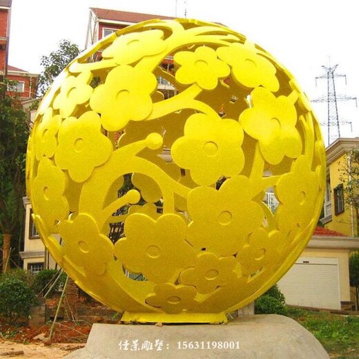 河西生產不銹鋼鏤空球雕塑